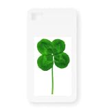 四葉のクローバー iPhone4Sシェルカバー(ホワイト) ホワイトクローバー