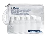 1-Quart Zip-Top Bag with plastic bottles travel compliance