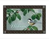 New Magnet Works, Ltd. Chickadee In Holly Matmate Non-Slip Recycled Rubber  ....