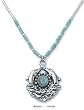 Sterling Silver 16 Inch LS Necklace With Turquoise Dolphins - JewelryWeb