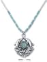 Sterling Silver 16 Inch LS Necklace With Turquoise Dolphins - JewelryWeb