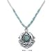 Sterling Silver 16 Inch LS Necklace With Turquoise Dolphins - JewelryWeb