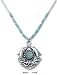 Sterling Silver 16 Inch LS Necklace With Turquoise Dolphins - JewelryWeb