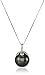 Amazon Collection Sterling Silver and White Simulated Simulated Shell Pearl Pendant Necklace (13 mm)