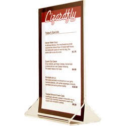 Acrylic Table Tent Menu Holders - 4 x 6 by KegWorks