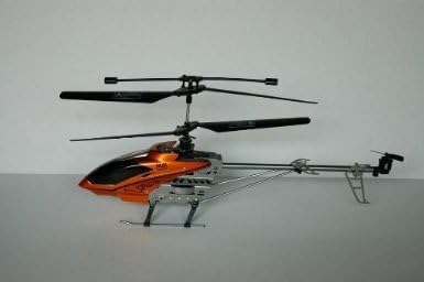 17 Inch RC Helicopter 4 Channel with Gyro and lights, Color Orange