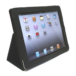 Axstyle 高品質 スリムレザーケース High Quality Slim leather case for iPad2 フリップスタンド ブラック Amazon限定 オリジナルモデル