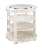 Louis Louis Looking Glass End Table White Pearl