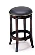 Two 24" Espresso Swivel Bar Stool with Leather Seat By Acme