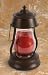 Hurricane Candle Warmer Lantern - Rustic Brown