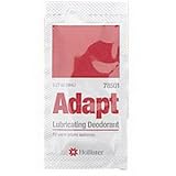 ADAPT LUBRICATING DEODORANT SACHET PACKETS, 50-8 ML PACKETS PER BOX. LUBRICATION EASES EMPTYING, HE