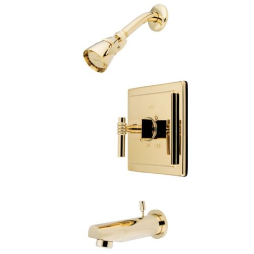 Kingston Brass KB8652QL Tub and Shower Faucet, Polished Brass