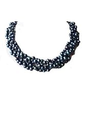 Sterling Sivler Black Freshwater Pearl Necklace, 18 Inches