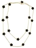 Vermeil with Onyx Clover Necklace