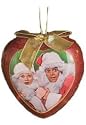 I Love Lucy Lucille Ball & Desi Arnaz Santa Heart Christmas Ornament New Gift