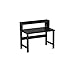 Borroughs Adjustable Height Black Painted Top Workbench with Ledge Shelf, 28 inches x 48 inches