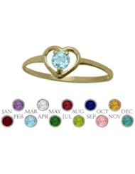 14 Karat Yellow Gold Genuine Blue Topaz Solitaire Gem Round Shape Baby Ring