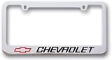 Chevrolet Heavy Cast Solid Brass License Plate Frame Engraved with Caps and Screws