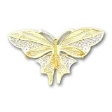 14k Rhodium Butterfly Pin