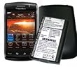 Cameron Sino Extended High Capacity 1900mAh Battery for Blackberry Curve 8520 + Black Back Cover