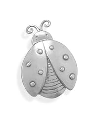 Oxidized Lady Bug Pin/Pendant