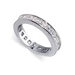 .925 Sterling Silver Eternity Band Princess Cut Cubic Zirconia Ring