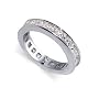 .925 Sterling Silver Eternity Band Princess Cut Cubic Zirconia Ring