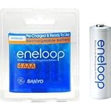 Sanyo Eneloop 4 Pack AAA NiMH Pre-Charged Rechargeable Batteries,Combines best features of AAA alkaline and rechargeable batteries,Can be charged up to 1,000 time