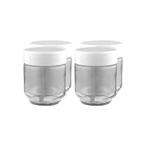 Euro Cuisine Set of 8 Glass Jars for Yogurt Maker