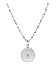 Sterling Silver Christian Mustard Seed Faith Charm with Thin Singapore Necklace