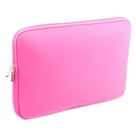 LUPO Pink Netbook Neoprene Pouch Case Sleeve - Fits up to 10.2" Inch Netbooks & Apple Ipad