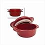 Chantal Make & Take 3 Cup Round Casserole With Lid, Chili Red