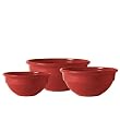 Emile Henry 3 Bowl Mixing Set, Cerise (Red)