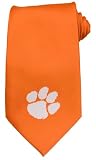 Clemson University Tigers Solid Logo Tie Orange