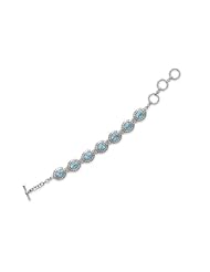 6.5"+1.5" Extension Blue Topaz Bracelet