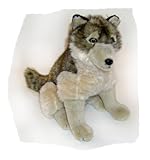 Plush Soft Toy Wolf Sitting. 40cm.