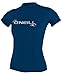 O'Neill Women's Basic 50+ Skins Short Sleeve Rash Guard, Deep Sea, Medium