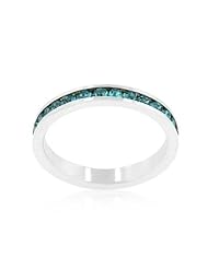 Stylish Stackables with Turquoise CZ Ring