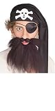 Fancy Dress Accessories - Pirate Beard And Moustache - (Black)