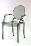 Louis Ghost Chair - Smoked Transparent Acrylic Chair