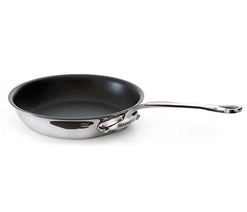 Mauviel M'Cook 5 Ply Stainless Steel 5214.30 11.8 Inch Round Non Stick Frying Pan, Cast Stainless Steel Handle