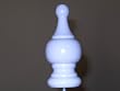 Traditional Wood Finial in a White finish for a 1-3/8" dowel rod - 2/pack [CAPITOL CITY LUMBER]