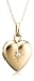Jewelry : 14k White or Yellow Gold Diamond Heart Locket (.01 cttw, J Color, I2 Clarity), 18"