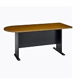 Natural Cherry and Slate Peninsula Desk