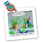Londons Times Funny Society Cartoons - Alien Political Debates - Quilt Squares