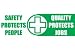 Banner,Safety Protects People Quality Protects Jobs, 3ft X 10ft