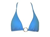 Rampage Turquoise Triangle Swimsuit-top w/Center Ring