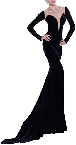 Butterfly Paradise V-Neck Embellished Long Sleeves Jersey Gown