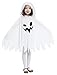 Brcus Kids White Ghost Halloween Cloak Costumes Toddlers Elf Cape Cosplay Role Play Dress Up (Small)