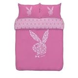 Playboy Pink Star Bunny Bedding Duvet/Quilt Cover Set (Double Bed)